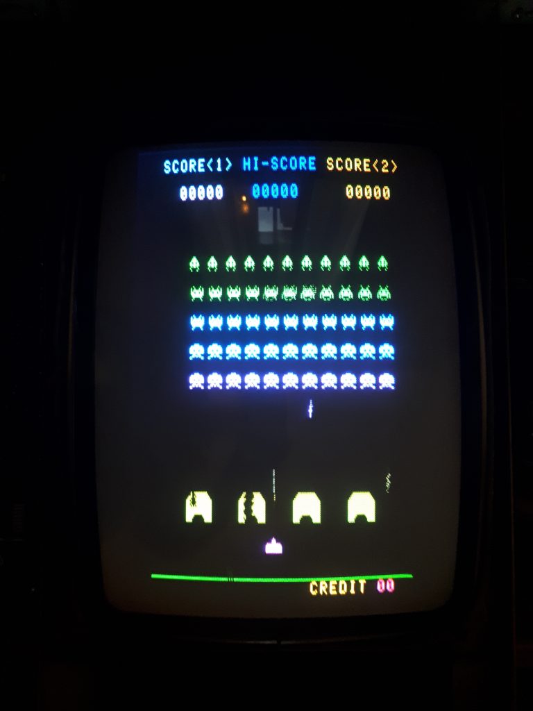 Space Invaders screen